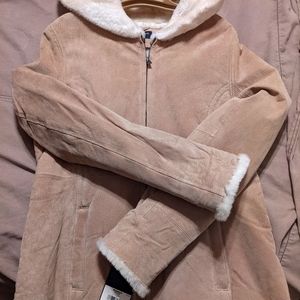 Suede Hooded Jacket